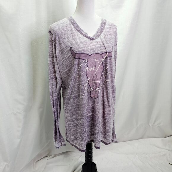 Live Outside the Limits Purple Burnout Long Sleeve Tee Size 3X - Picture 3 of 9